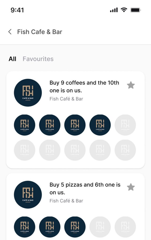 buy & stamp customer screen